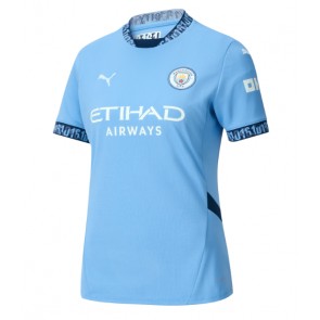 Lacne Ženy Futbalové dres Manchester City 2024-25 Krátky Rukáv - Domáci